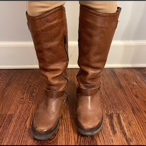 Steve Madden Brown Leather Riding Boots - Picture 1 of 8